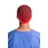 Sirius Protective Products 24In Red Disposable Bouffant Hair Nets, High Quality Breathable Material, 100PK PP2MC24